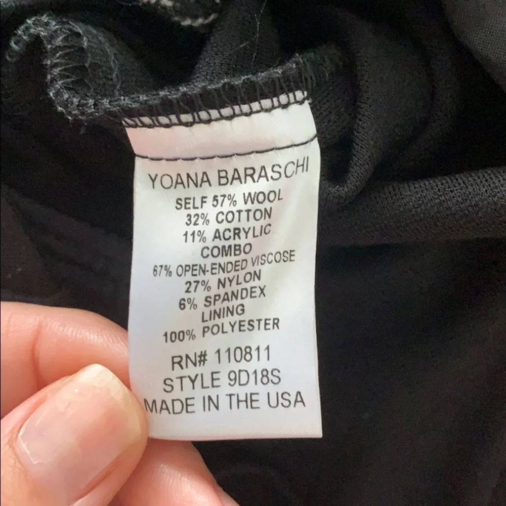 NWT Yoana Baraschi Morph Black Herringbone Sheath Dress - Picture 11 of 12
